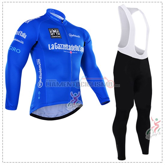 Abbigliamento Ciclismo Tour de Italia ML 2016 blu e bianco